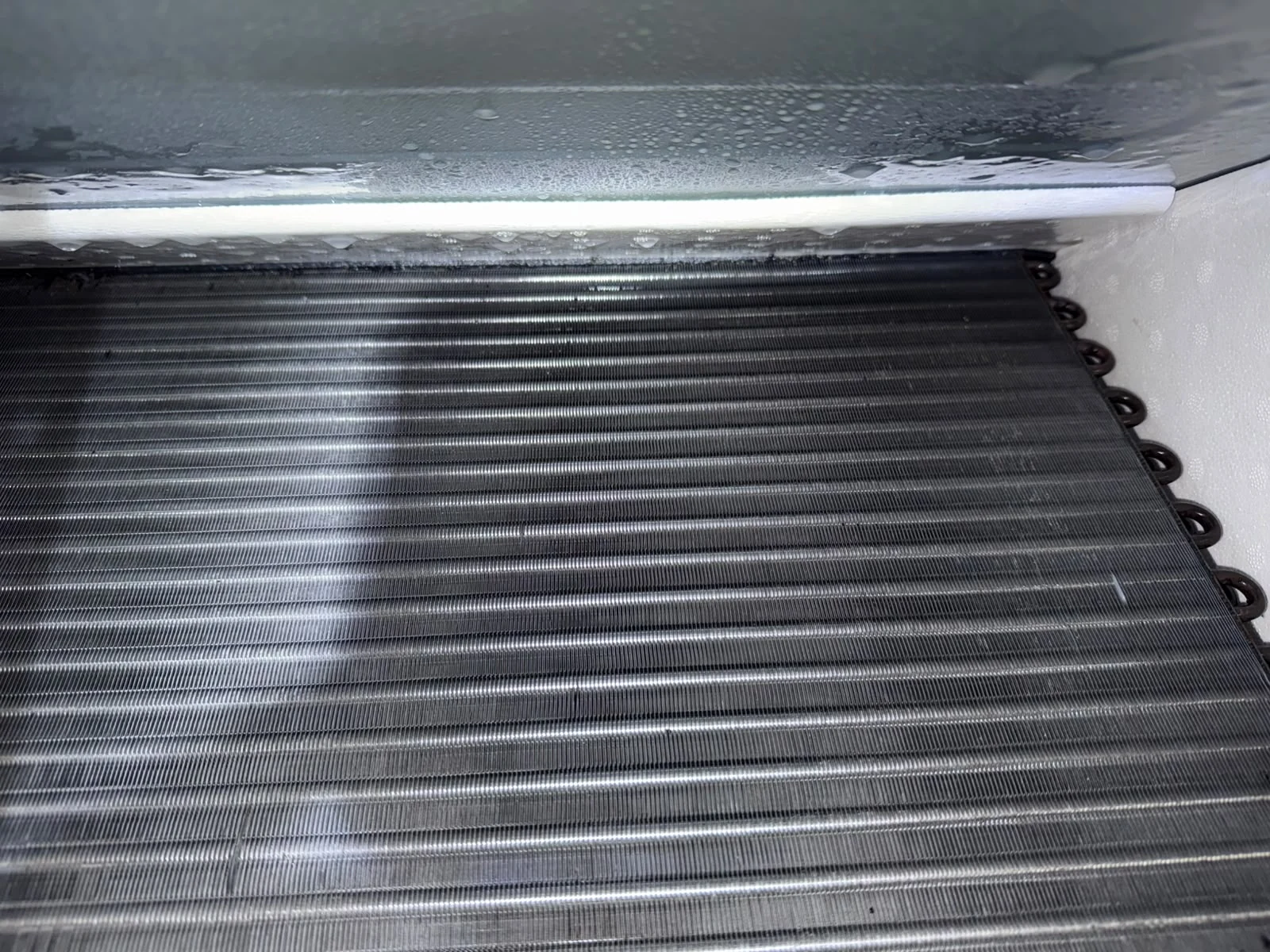 Visible condition at the same position after cleaning in the second comparison