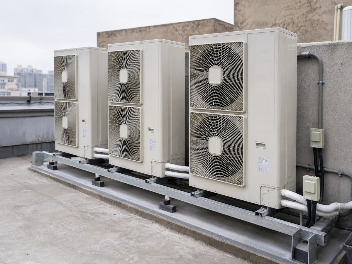 商業樓宇天台 VRV/VRF 室外機實物風格示意圖
