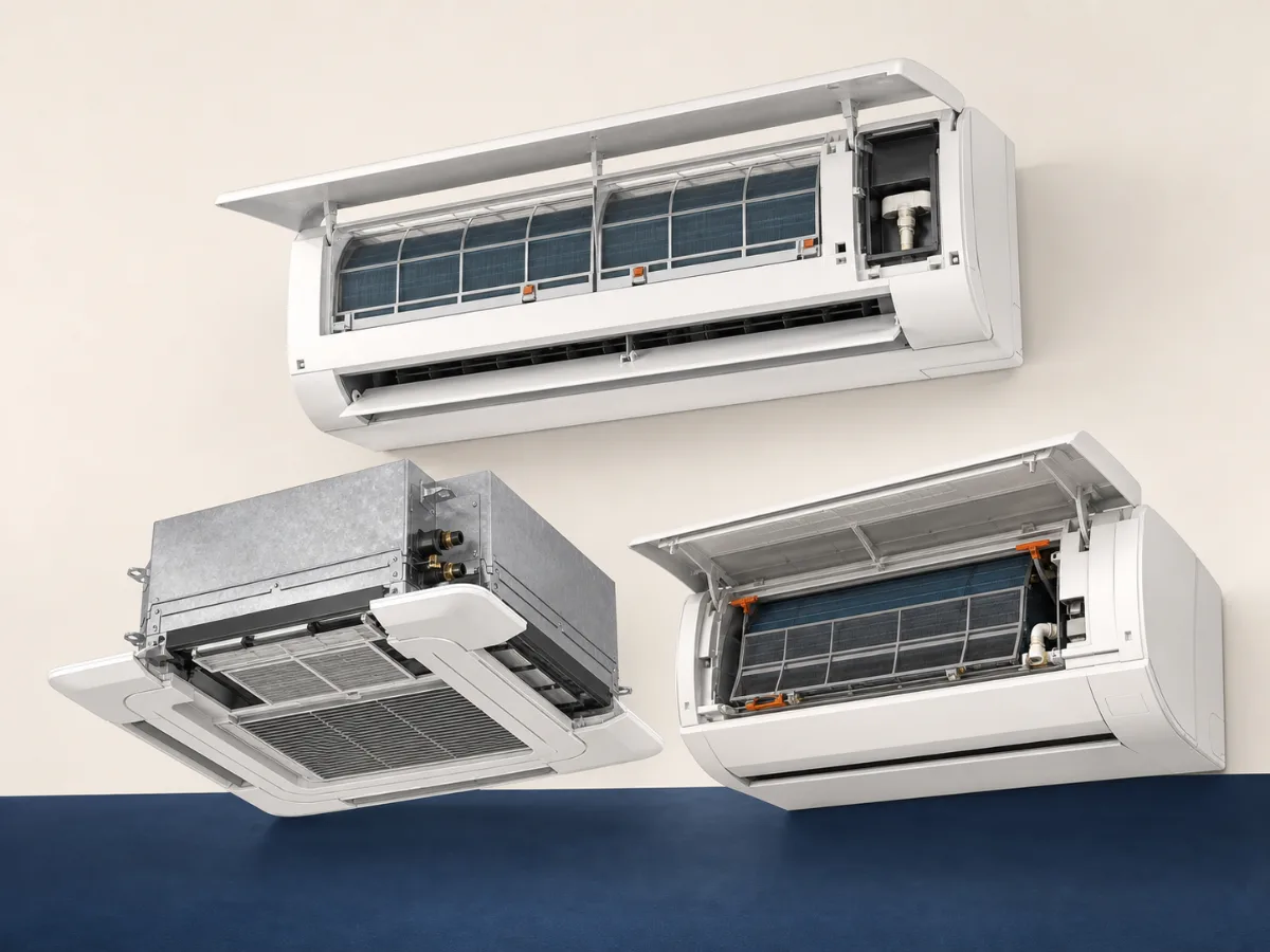 Wall-mounted, cassette and ceiling indoor units